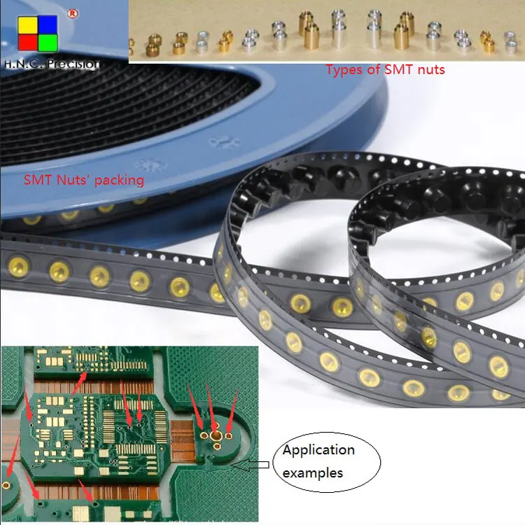 C1# Riveted  Nut Pcb Nut Conductive Tinned  Stand off  Round Brass SMT Nut