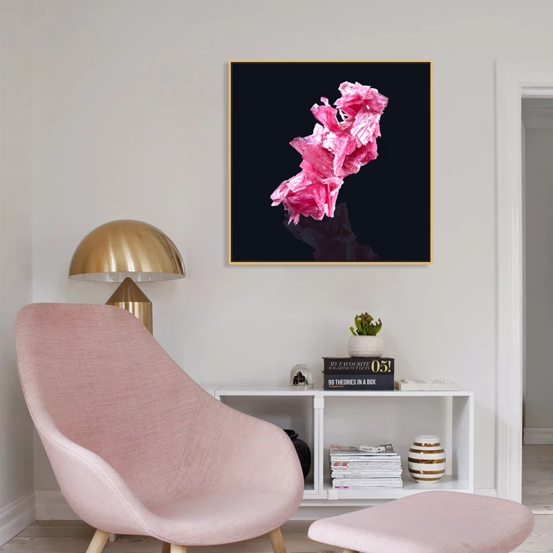 
Minimalist diamond shape canvas print painting large 3D living room wall art decor decoration piece 