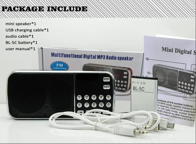 portable digit audio music bible player with led torch
