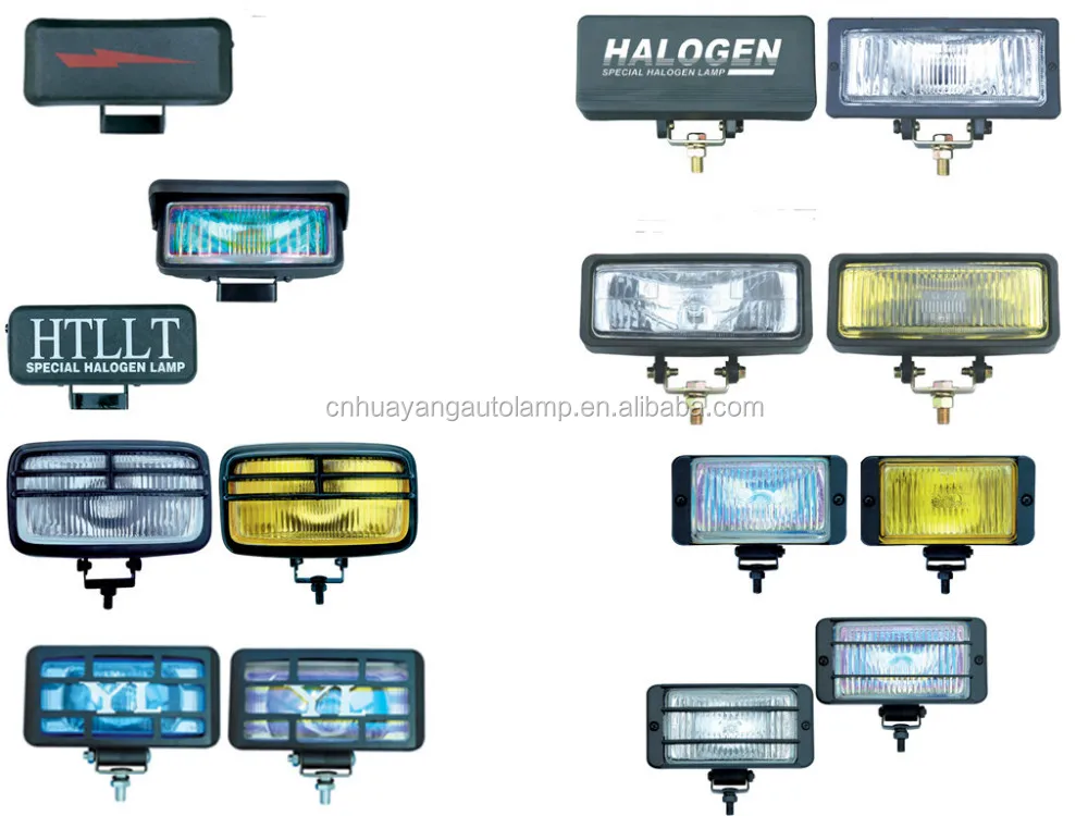 high quality rectangle halogen driving light halogen off road light universal auxiliary fog light fit SUV,TRUCK,OFF ROAD VEHICLE