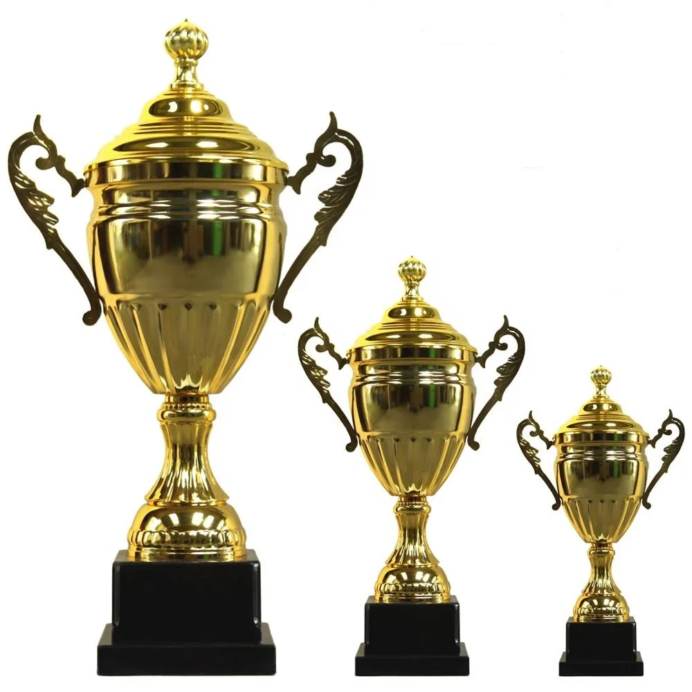 Unique Custom Metal Golf Trophies With Square Black Base