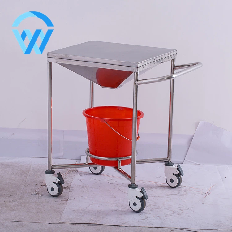 
304 Stainless Steel Equipment Hospital Debride Cart Medical Wound Cleaning Trolley 