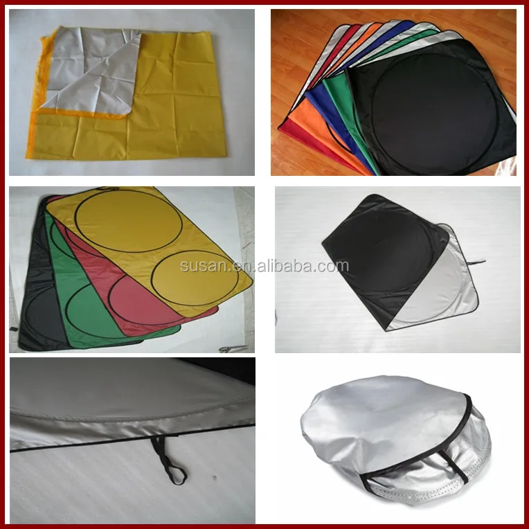 
Novelty sunshade for car silver polyester sun shade 