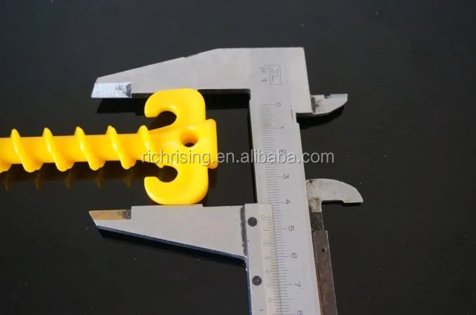 plastic spiral tent pegs outdoor PP ABS screw camping nail environmental hot sale 20 25cm