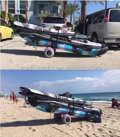 kayak trolley carrier cart with Pneumatic  12inch beach wheels