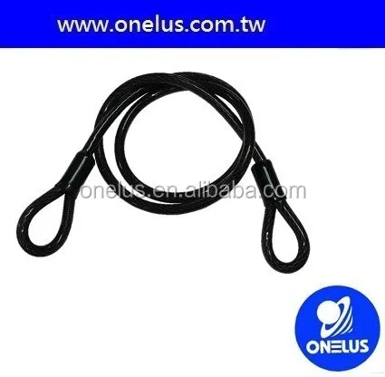 braided or twisted cut resistance steel cable with PVC coating against scratching