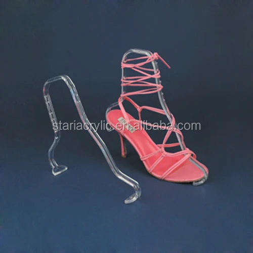 Acrylic Clear Shoe Display Store Form Insert Acrylic High Heel Form Insert