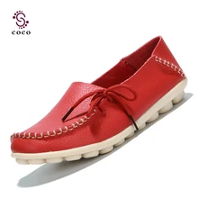New 2015 Fashion Style women flats Genuine Leather shoes women loafers ballet flat shoes 8 Colors Moccasins Slip On shoes
