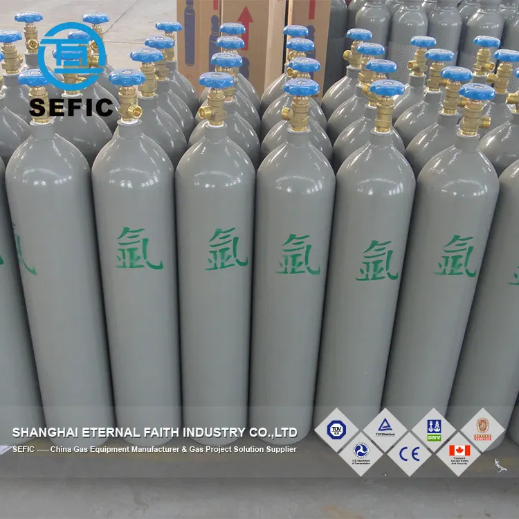 Газовый баллон производитель сефик ISO9809-3 сварочный газовый 10L 40L 50L степень чистоты газообразного аргона цыллиндр стоимость