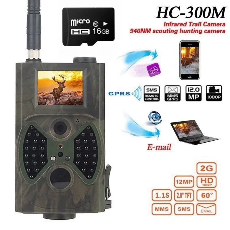 Самая дешевая инфракрасная цифровая охотничья камера ночного видения 4G LTE 12 МП 1080p с sim-картой