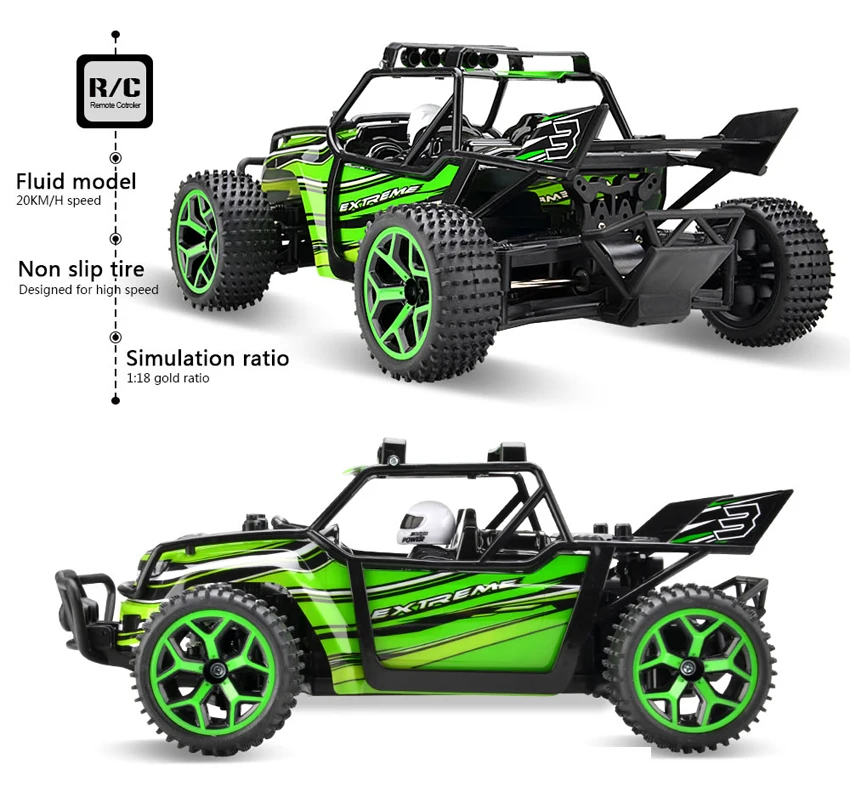 RC CAR High Speed 20km/h 4x4 Fast Race Cars 1:18 Scale Radio Remote Control Toys