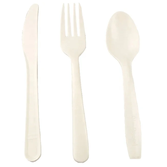 Disposable Plastic Cutlery Packet Biodegradable Corn Starch Cutlery Pack Disposable Bio based Utensils for Party BBQ Picnic