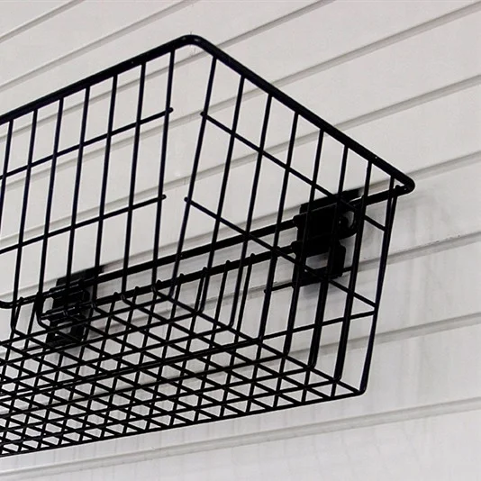 Unipower Garage Storage Solution Wall Mount Slat Wall Panel Multi Fit Black Deep Wire Basket