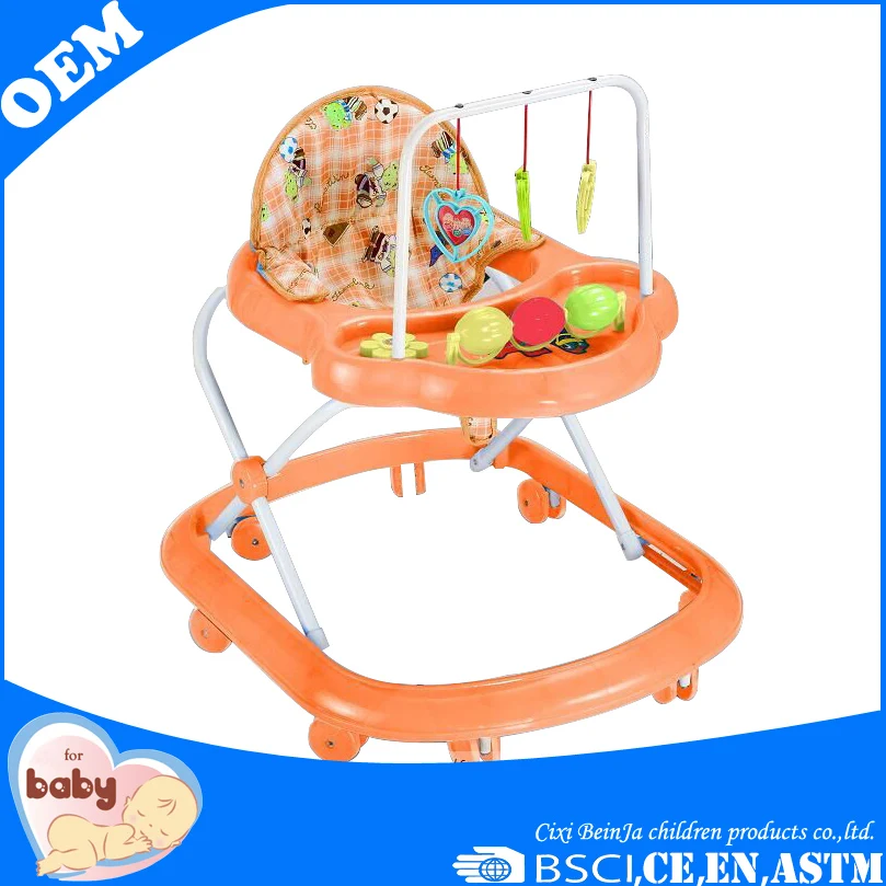 
8 wheels plastic baby walker with music and many toys 