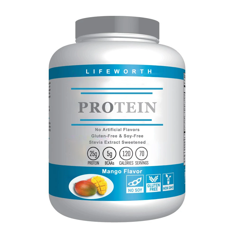 Молочный протеиновый изолированный порошок фирменной торговой марки Lifeworth