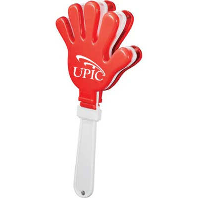 
Fashion style cheap price high quality cute white handle colorful palm shaped competition fun clap football cheering items 