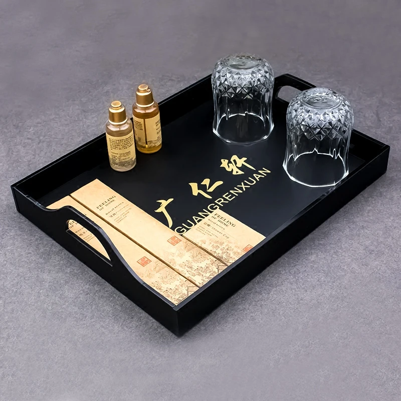 Customized Acrylic Serving Tray for hotel or restaurant