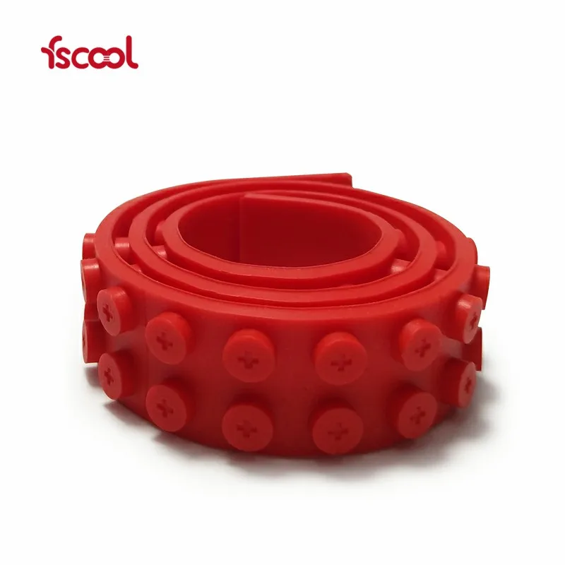 Развивающие игрушки силиконовые nimuno петли игрушки кирпичное здание лента для детей