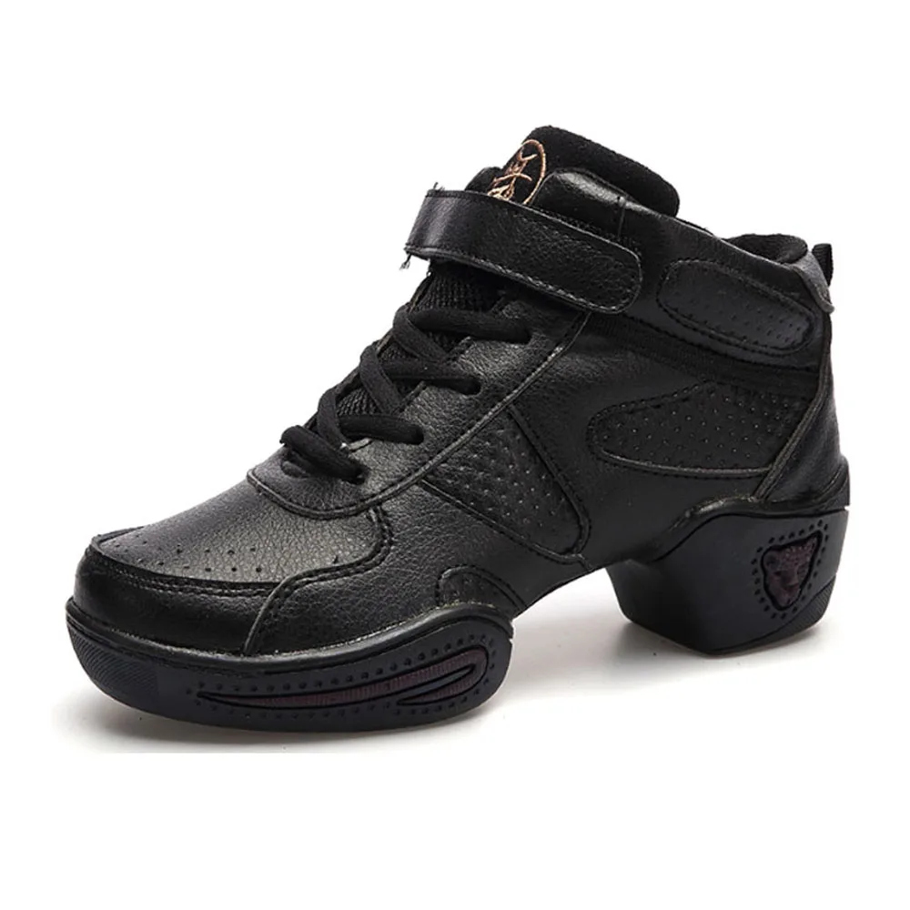 
New Design High Top Leather Fabric Upper Split PU Sole Women Dance Shoes 