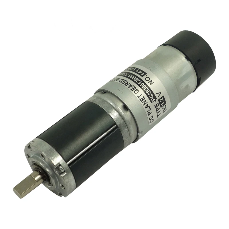 12v 24v 30kgf-cm high torque dc planetary gear motor with encoder 28mm