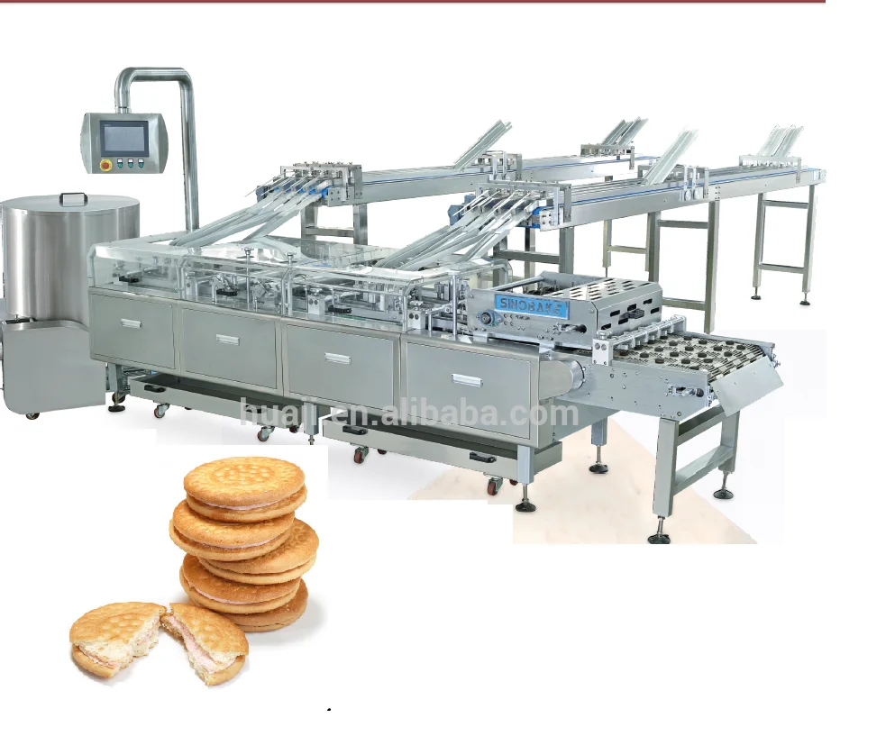 High speed four lanes biscuit sandwich machine