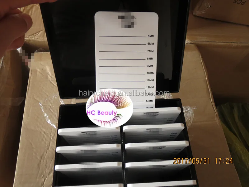 Logo printing Acrylic crystal eyelash extension organizer box lash tray tile pallet