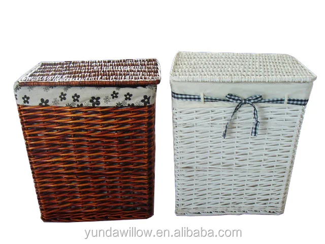 wicker collapsible laundry basket divided basket