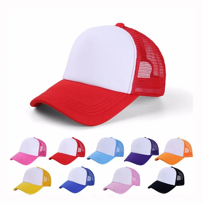 
Factory Custom winter cap sponge polyester mesh cap printing kid 52cm trucker Hats 