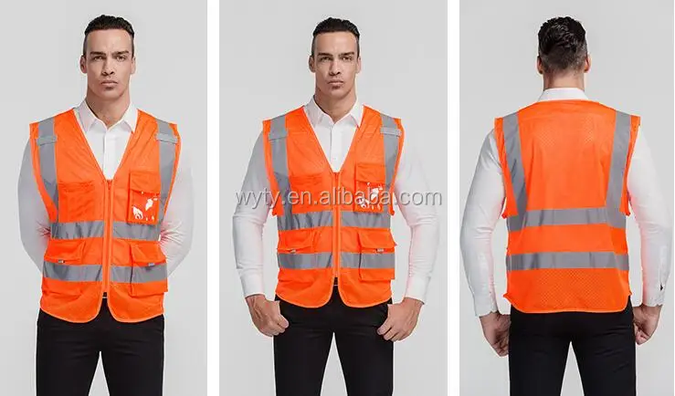 
hot sale high visibility clothing EN20471 safety vest 
