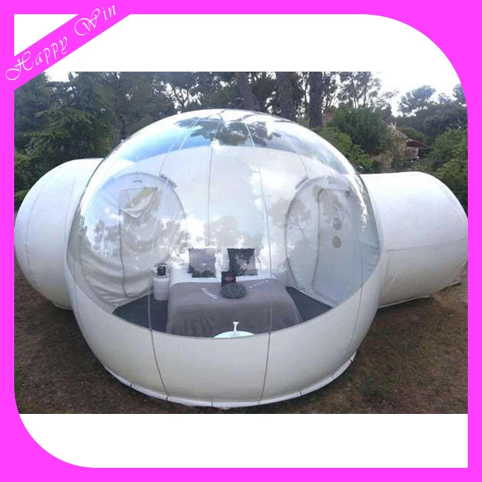 The waterproof camping transparent tent clear inflatable bubble tent for sale