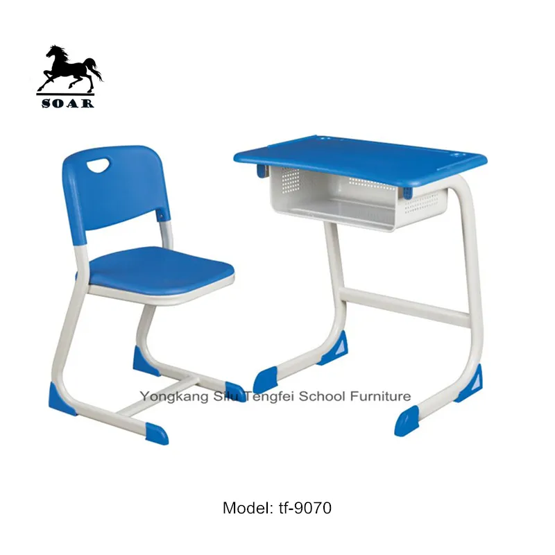 used single seater school furniture desk and chair for wholesale
