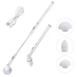 Multi-functional Wireless Electric Spin Scrubber  Cleaning Brush Long Handle Bathroom Floor Toilet Cleaning Tool rechargeable