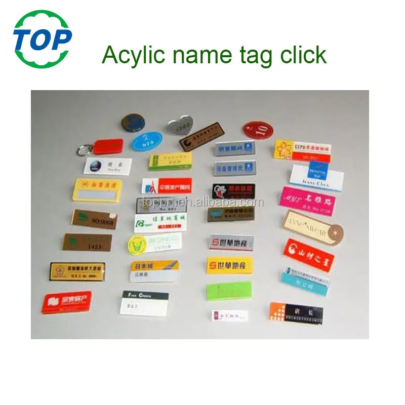 New designs wholesale acrylic name tags,acrylic breast plate,Acrylic Chest Card