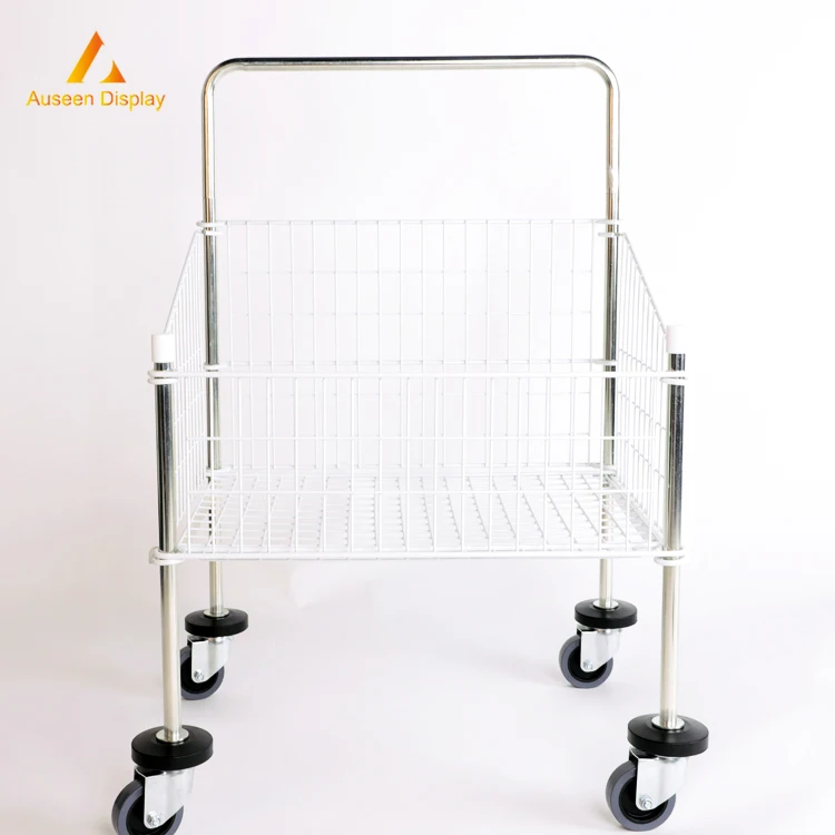 
Modern design supermarket shopping cart with 4 PU cover wheels 