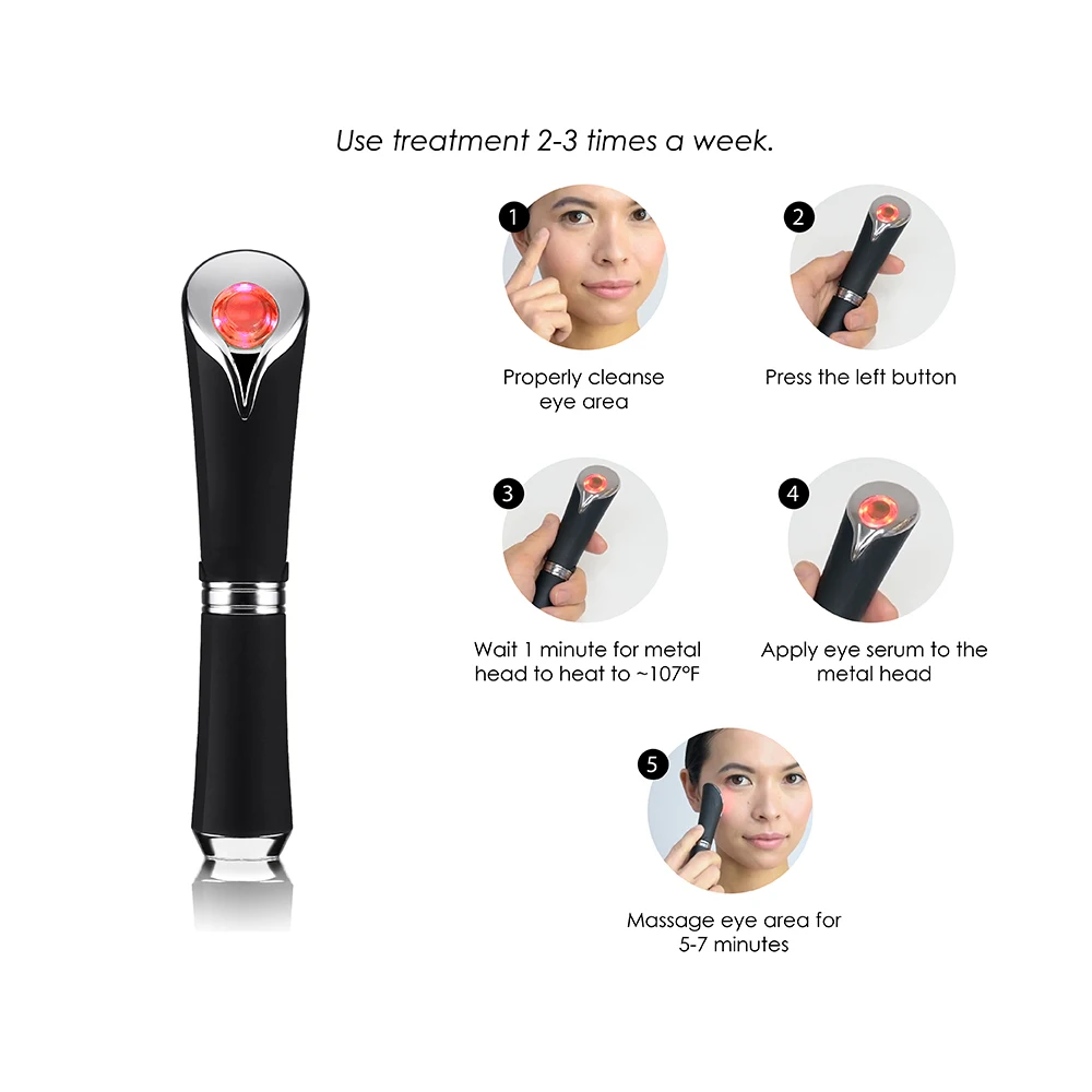 Jade sonic vibrating facial massage eye care machine massager pen manual eye wrinkle remover