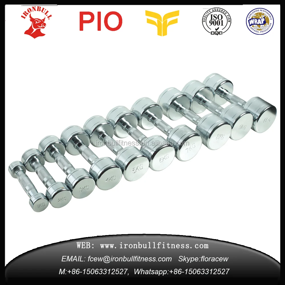 chrome stainless steel dumbbell