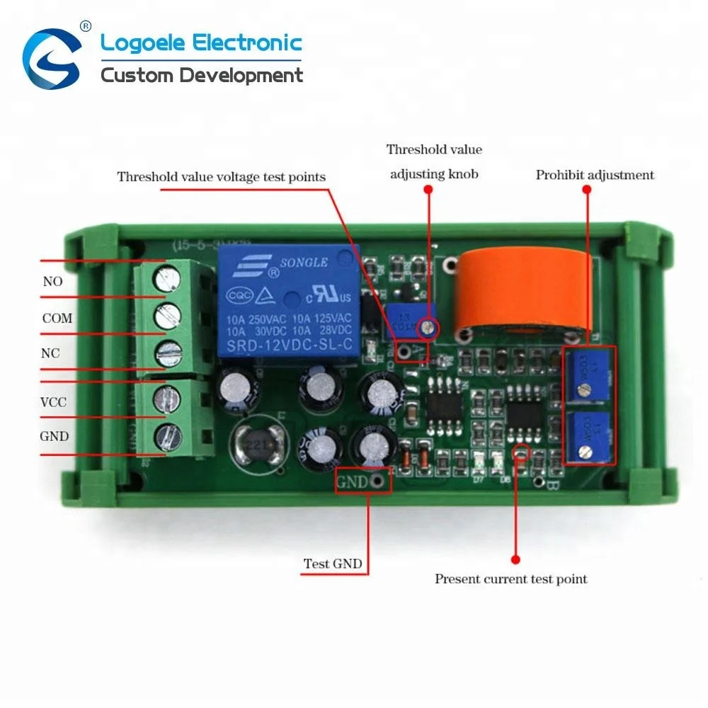 5A 10A 20A 50A 0-5V Voltage Linear Switching Output overcurrent 5A transducer AC current sensor with relay