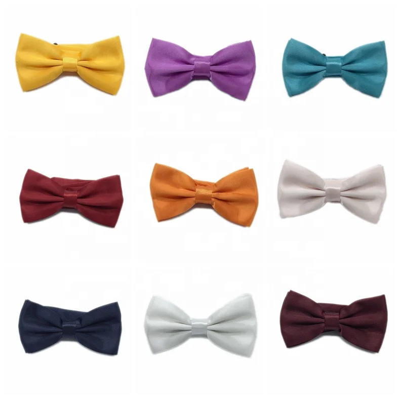 Wholesale High-quality Solid Color Bowtie Fashionable Colorful Butterfly Bow Tie