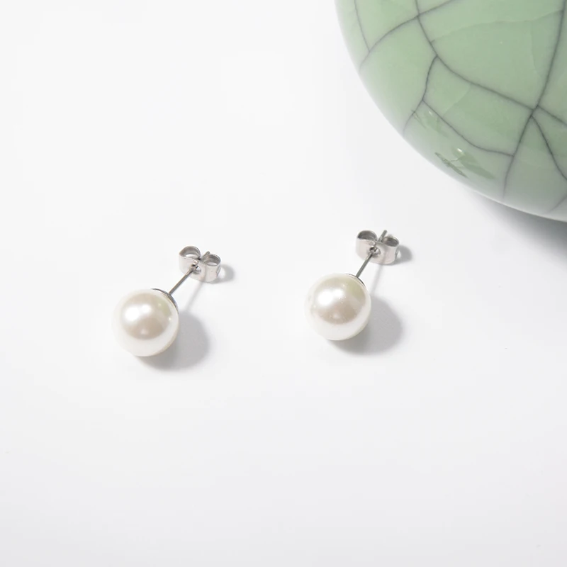 Hot Sale Stud Pearl Earring Set in Earring Jewelry Jewerly Trendy Ball Stainless Steel Picture 2019 Fashione Earring Jewelry