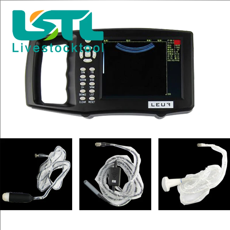 Farm Use Handheld Veterinary Pregnancy Test Scanner Portable Pig Ultrasonic Machine Color Doppler Animal Sow B Ultrasound Tester