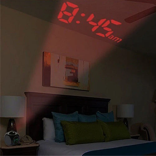 New Design Multi-function LED Digital Colorful Voice-time Projection Electronic Alarm Clock For Bedroom