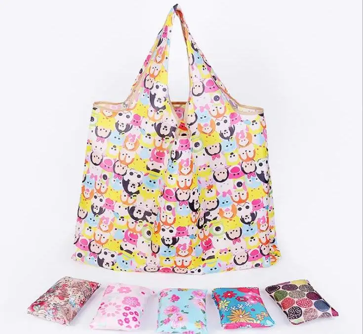 
customised new design eco recycle foldable polyester shopping bag 