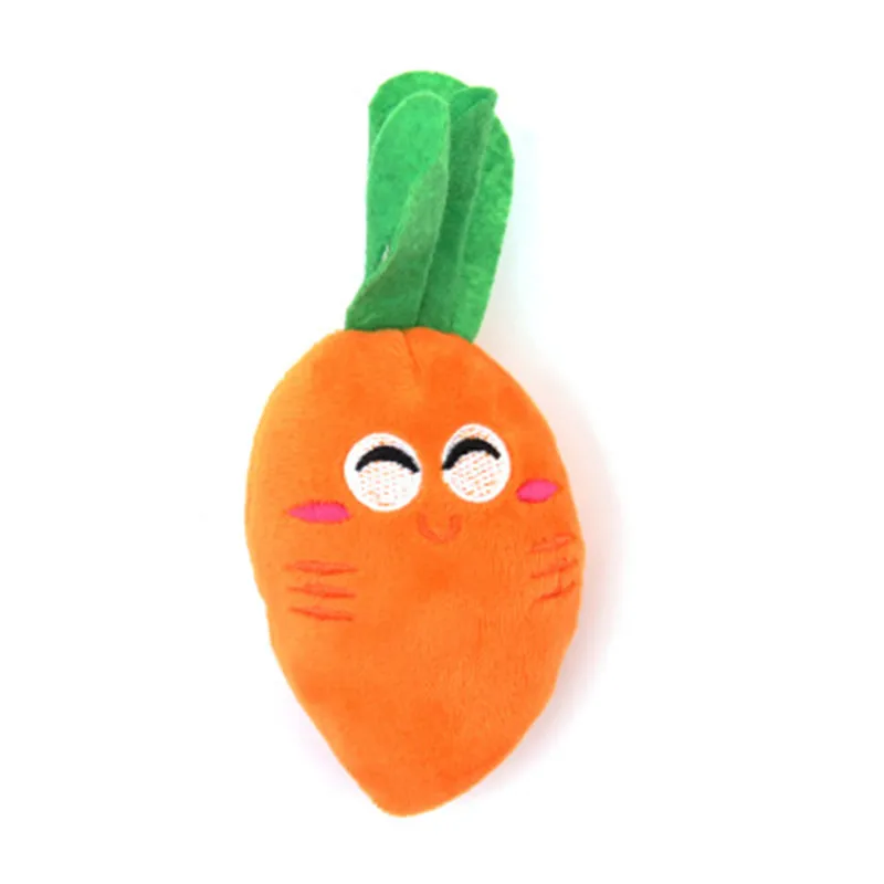 Pet Plush Vocal Toy Cute Soft Toys Fruits and Vegetables Cat and Dog Bite-resistant Toy