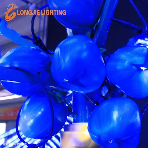 3.0m high Hawaii artificial lighted led coconut leaf palm tree light/landscape light