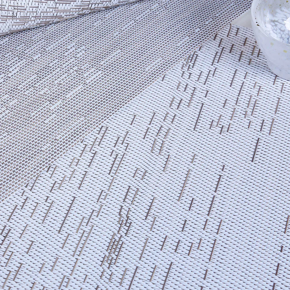 Professional manufacturer best price chinese restaurant dishwasher safe wholesale pvc vinyl table plate mat fabric placemats