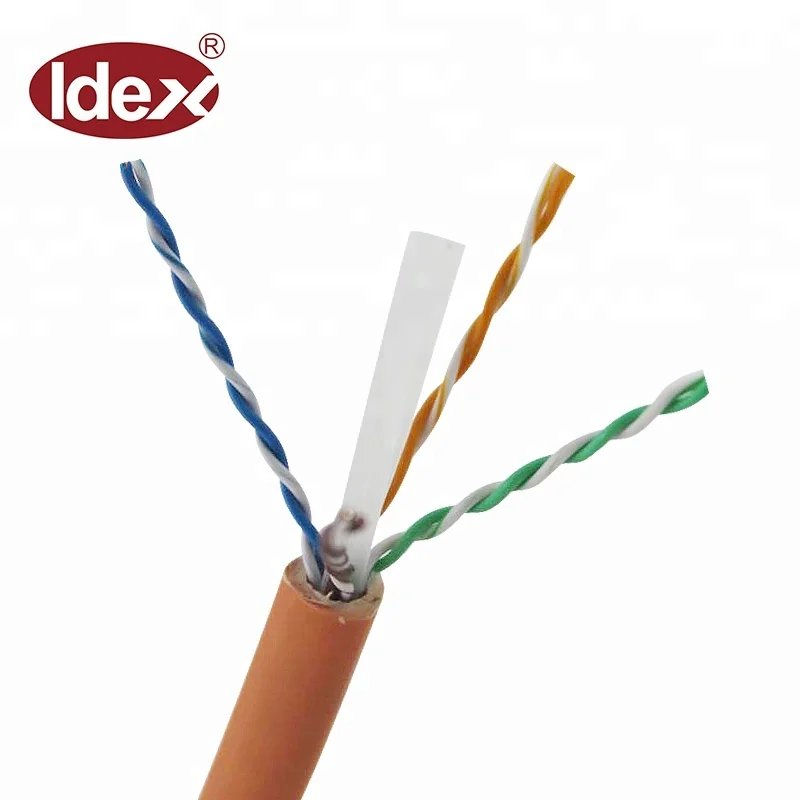 China Wires and Cables HDPE Insulated 1000ft/Box Structured Cabling CMR rated UTP Cat6 bulk Lan cable
