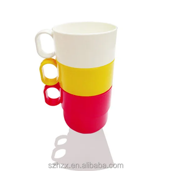 250ml Colorful Plastic Milk Cup Sets Coffee Stacking Cups small cup