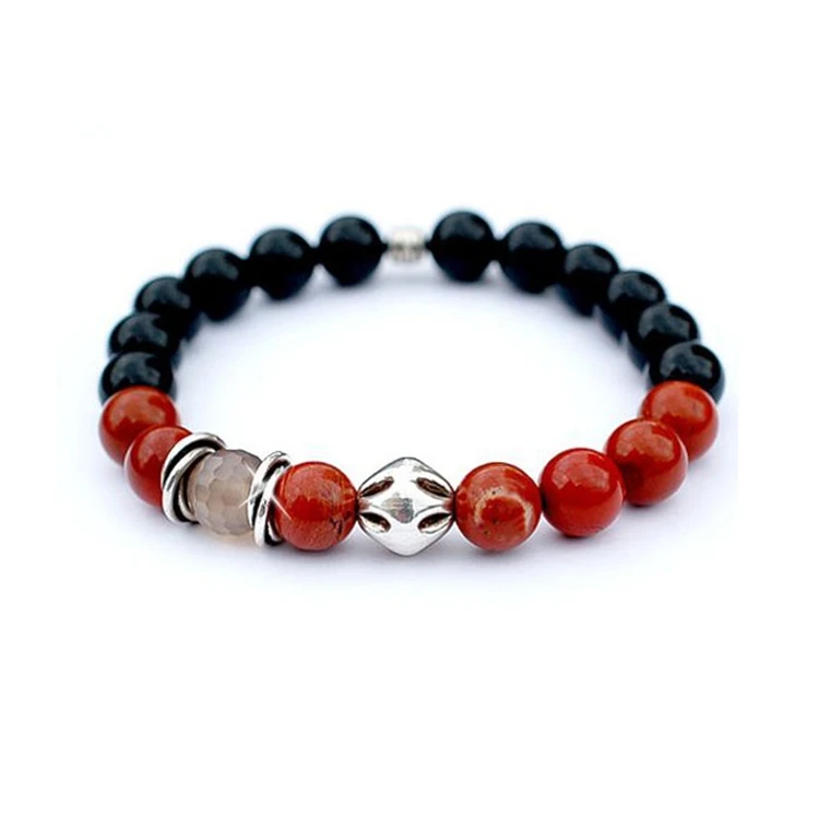 8mm Men Jewelry Wholesale Bangle Natural Jade Stone Beaded Bracelet