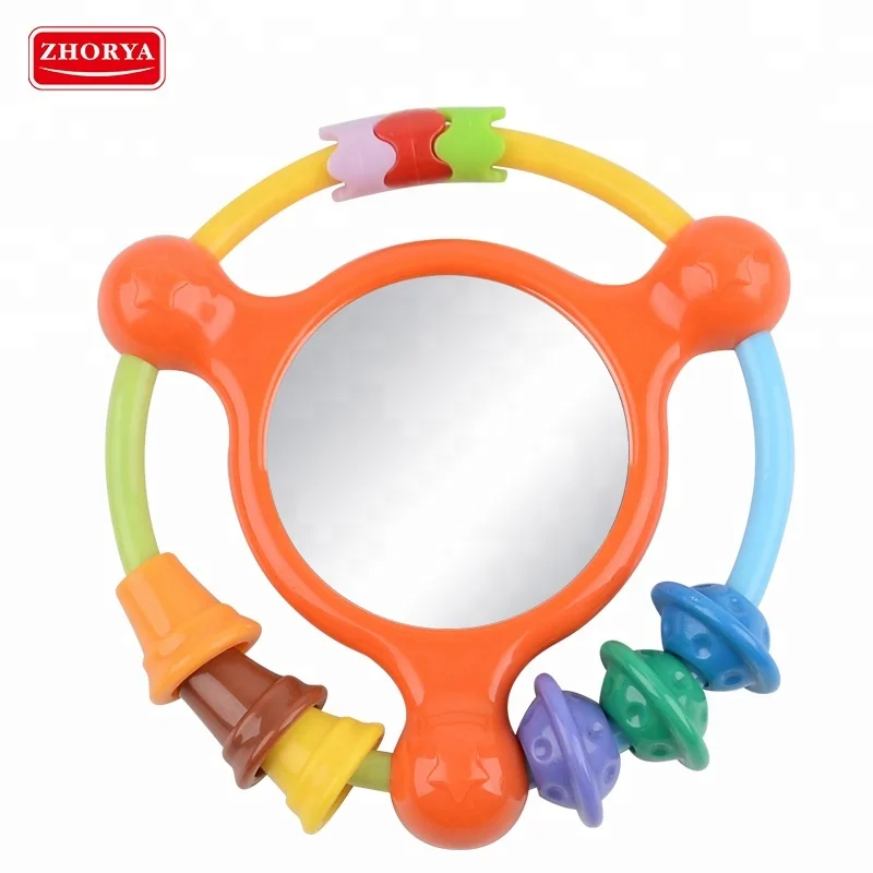 Safe toys shaking bell play ringing rattle hanging with blister card