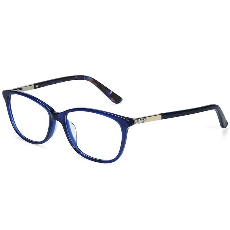 High standard flexible spring hinge luxury Acetate Frame optical eye glasses for women